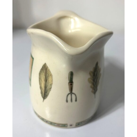 Pfaltzgraff Naturewood Herb Garden Stoneware Creamer Pitcher - Picture 2 of 6